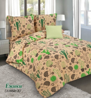 Ткань бязь 220 см рис "Ёжики" рис 11850 вид 2