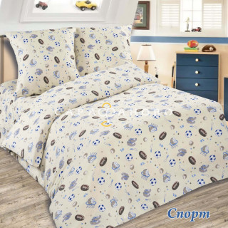 Ткань Поплин 150 Детская коллекция "Спорт" рис 5701 вид 1