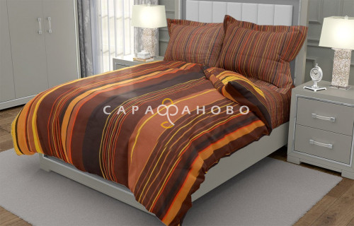 Ткань поплин 220 см рис. 3882 Шоколад (основа)