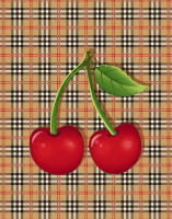 Ткань Полотно вафельное 50 см рис 29029 вид 1 Cherry, миниатюра 2