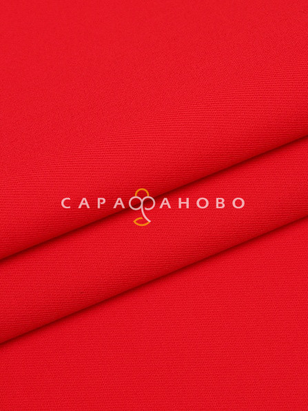 Саржа гладкокрашеная 150 см, 032 Красный 240 +/- 13 г/м2