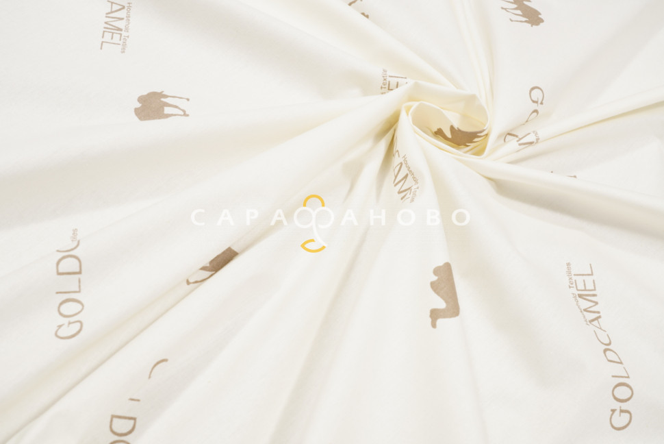 Ткань Тик 100% хлопок 220 см набивной диз Gold Camel 14-1118 GL М