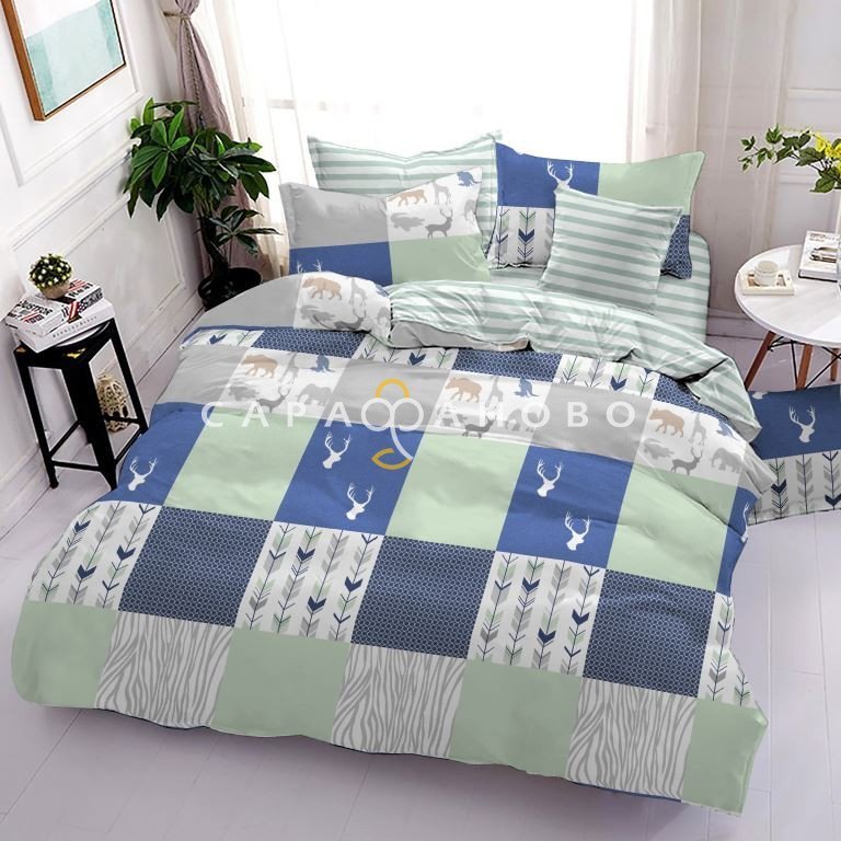 Ткань Поплин 220 см Скандинавская сказка (Основа)