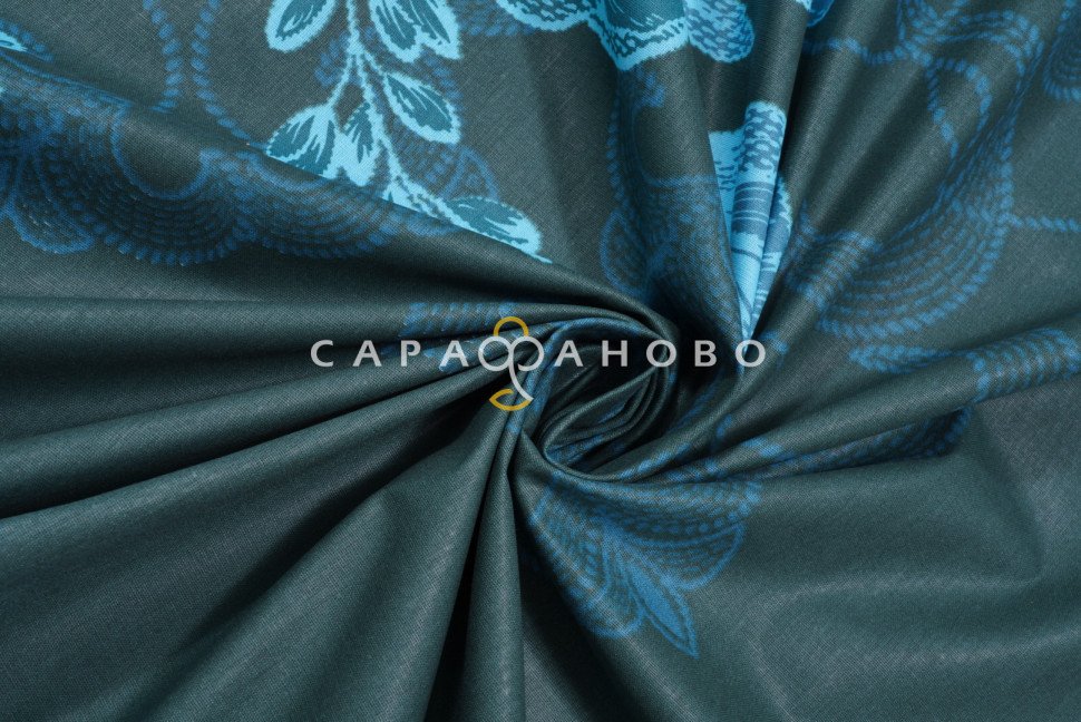 Ткань Перкаль 220 см рис. 207653 Золотая нить (основа)