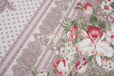 Ткань Бязь Премиум 220 см "Луиза" рис 6426 вид 1