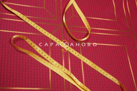 Ткань Сатин 220 см рис. 23002-1 Шарль(красный)