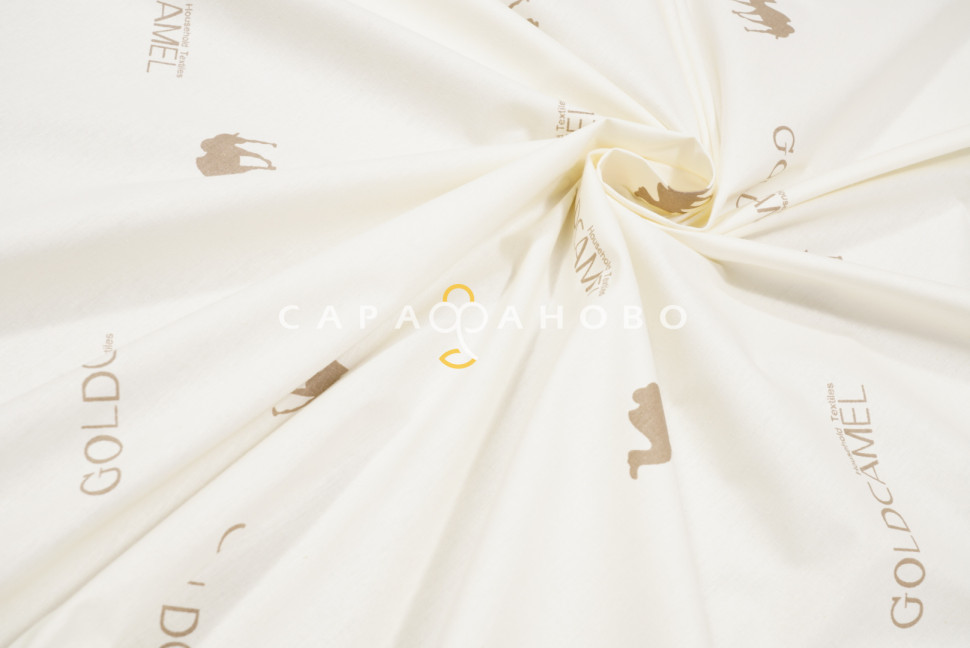 Ткань Тик 100% хлопок 220 см набивной диз 14-1118 Gold Camel GL Премиум М