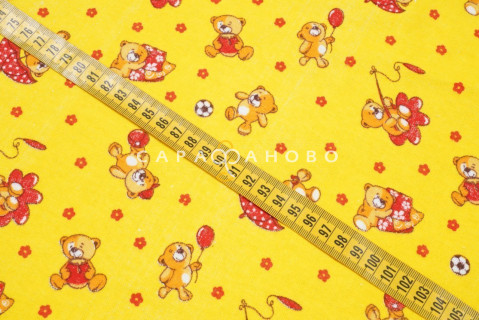 Ткань Фланель 90 см рис.  5264-4 "Крошка мишутка"