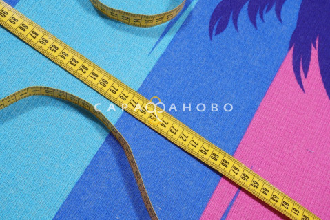Ткань вафельное полотно 150 см рис. 174в5/2 Пальмы