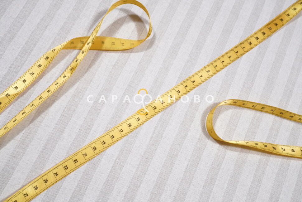 Страйп Поплин 220 см (1х1) рис 12423 белый