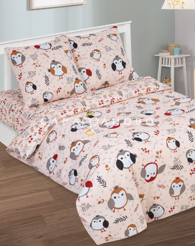 Ткань Бязь 150 см 120 гр рис Пташка рис.12833-1 (компаньон)