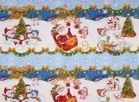 Ткань Полотно Вафельное 150 "Зимняя сказка" рис 10093-1, миниатюра 1