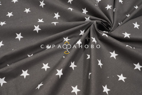 Ткань Бязь детская 150 см 120 гр Звездочки 1700-25
