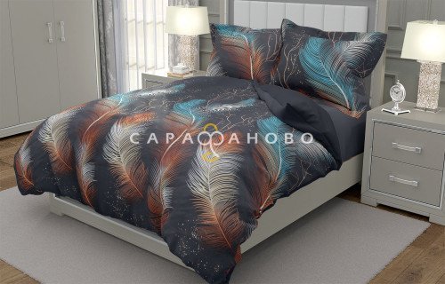 Ткань Поплин  220 см рис. 12549/1 Калипсо (основа)
