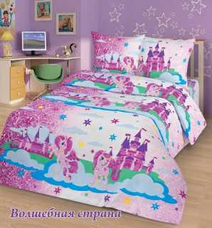 Ткань Поплин 150 Детская коллекция "Волшебная страна" рис 7805