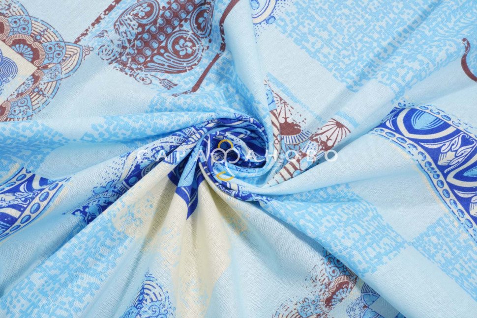 Ткань бязь 150 см 140 гр рис. 7в4 Арабески