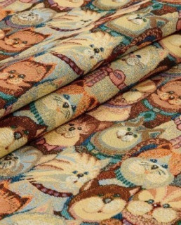 Гобеленовая ткань 160 см. Рис Кошечки - детская