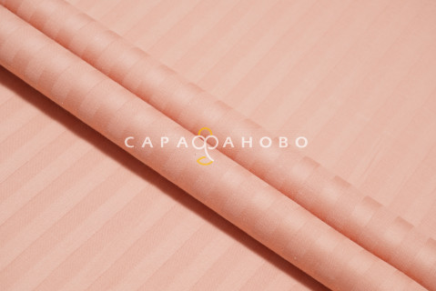 Ткань Страйп-сатин 240 см  1-1 Крем