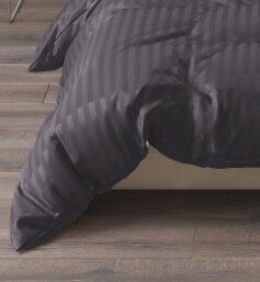 Ткань Страйп-Сатин 240 см рис. 39001 Графит (полоса 1х1)