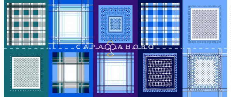 Ткань Ситец платочный 150 см рис 7278