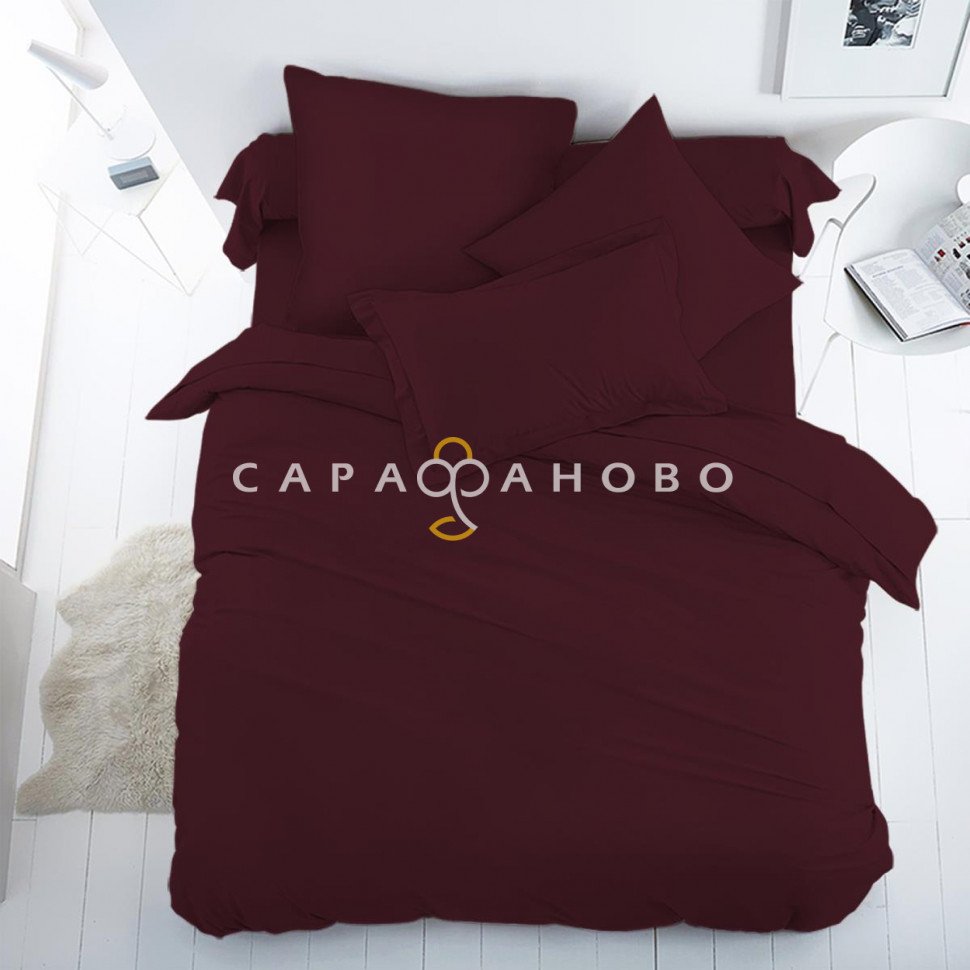 Ткань Перкаль 150 см гладкокрашеный арт. 140 рис 86113 вид 4 винный АК