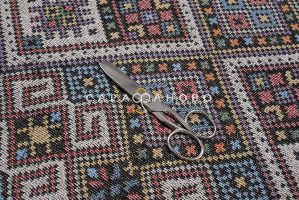 Ткань Гобелен жаккард 150 см рис KS20