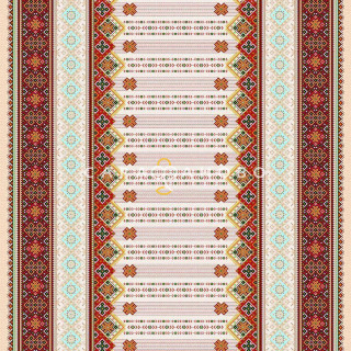 Ткань Рогожка 150 см "Рушник" рис 21061 вид 1